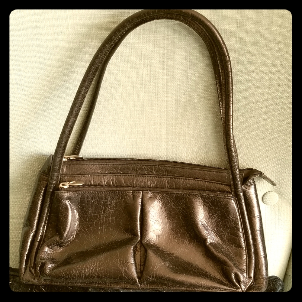 Mona Black Leather Shoulder Bag